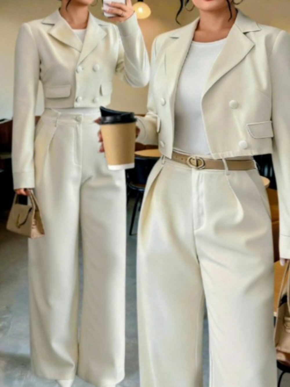 Lovely Two Piece Ladies Pants Suit (XL) - Picture 2 of 4